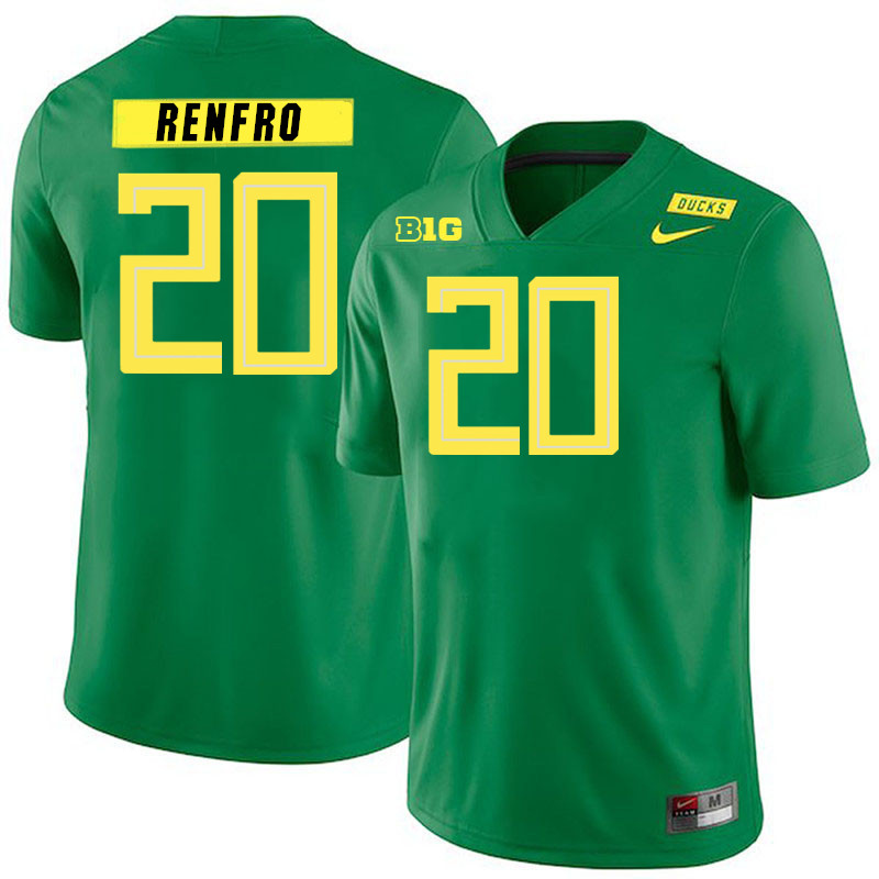 Mel Renfro Oregon Jersey,Oregon Ducks Football Uniforms Youth-Alternate Green